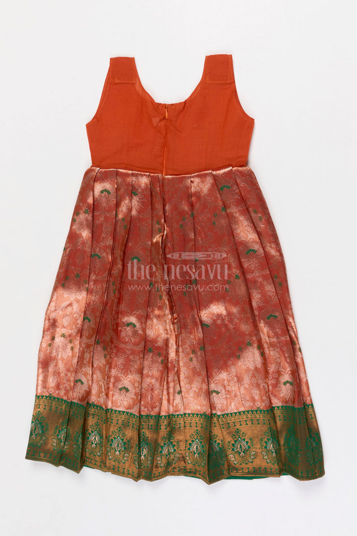 The Nesavu Pattu Pavadai Baby Girl Pattu Pavadai for Festive Celebrations and Weddings Nesavu Nesavu Baby Girl Pattu Pavadai Semi Banaras Silk Dress For Weddings And Festivals