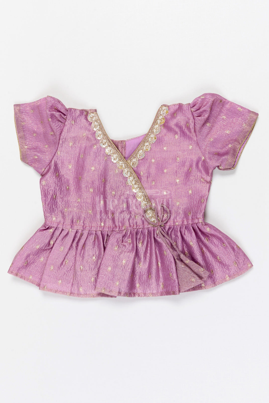 The Nesavu Pattu Pavadai Baby Girl Pattu Pavadai for Festive Occasions and Family Weddings Nesavu Nesavu Baby Girl Pattu Pavadai Semi Banaras Silk Dress For Weddings And Festivals