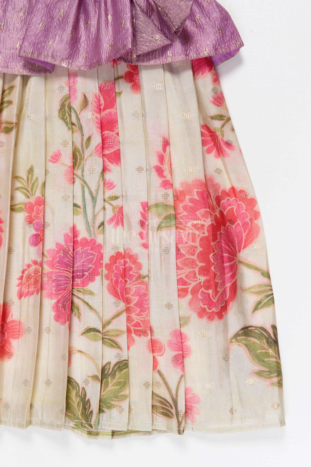 The Nesavu Pattu Pavadai Baby Girl Pattu Pavadai for Festive Occasions and Family Weddings Nesavu Nesavu Baby Girl Pattu Pavadai Semi Banaras Silk Dress For Weddings And Festivals