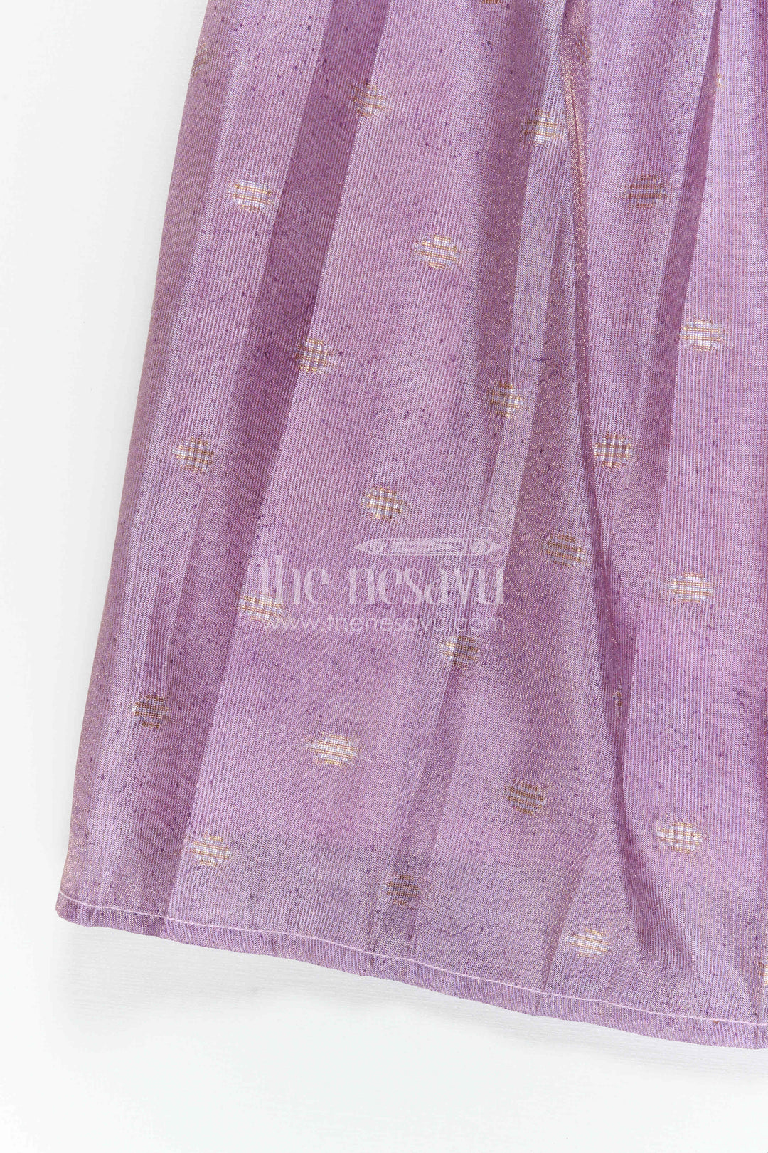 The Nesavu Pattu Pavadai Baby Girl Pattu Pavadai for Festive Occasions and Functions Nesavu 18 (2Y) / Purple / Semi Banarasi GPP387B-18 Nesavu Baby Girl Pattu Pavadai For Festive Occasions Semi Banaras Art Silk Traditional Outfit