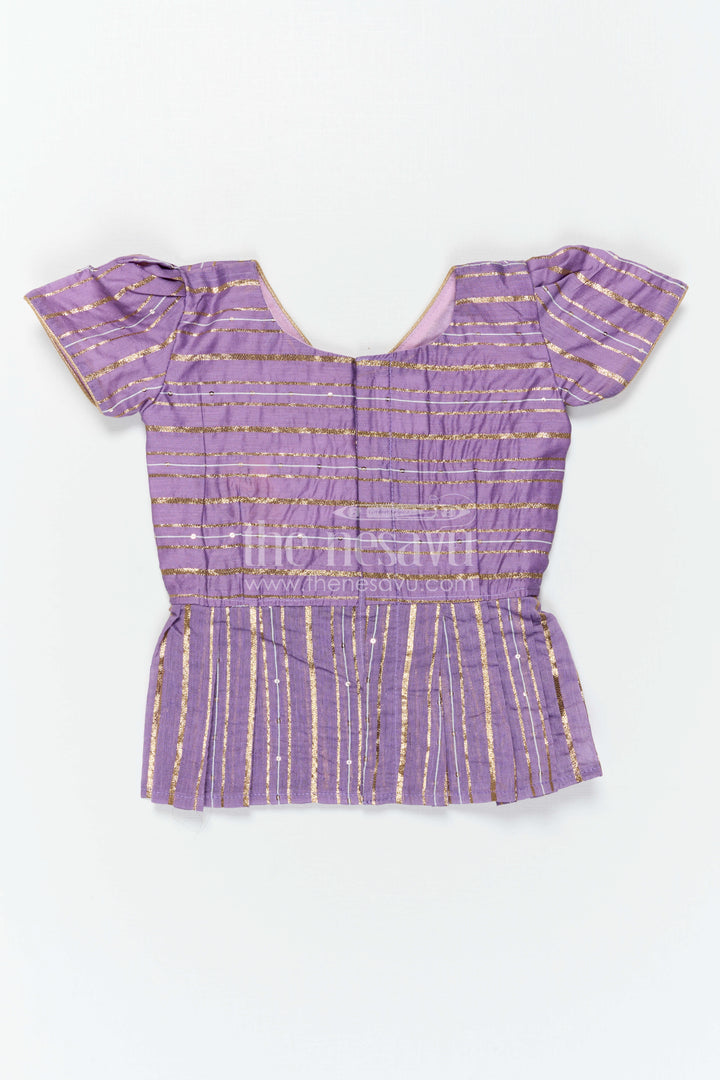 The Nesavu Pattu Pavadai Baby Girl Pattu Pavadai for Festive Occasions and Weddings Nesavu Nesavu Baby Girl Pattu Pavadai For Weddings Semi Banaras Silk With Digital Print Festive Outfit