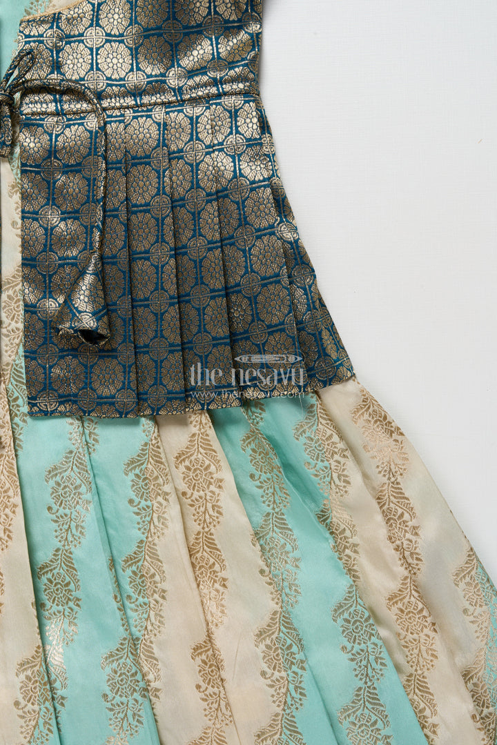 The Nesavu Pattu Pavadai Baby Girl Pattu Pavadai for Naming Ceremony and Traditional Functions Nesavu Nesavu baby girl pattu pavadai semi Banaras silk jacket blouse naming ceremony