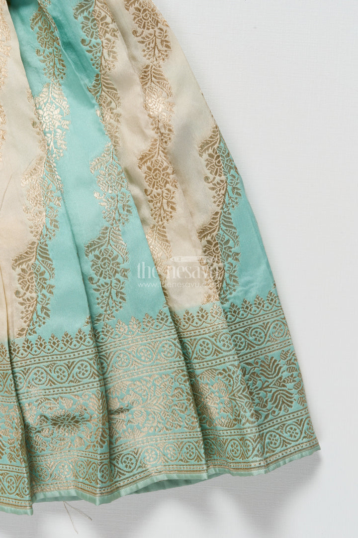 The Nesavu Pattu Pavadai Baby Girl Pattu Pavadai for Naming Ceremony and Traditional Functions Nesavu Nesavu baby girl pattu pavadai semi Banaras silk jacket blouse naming ceremony