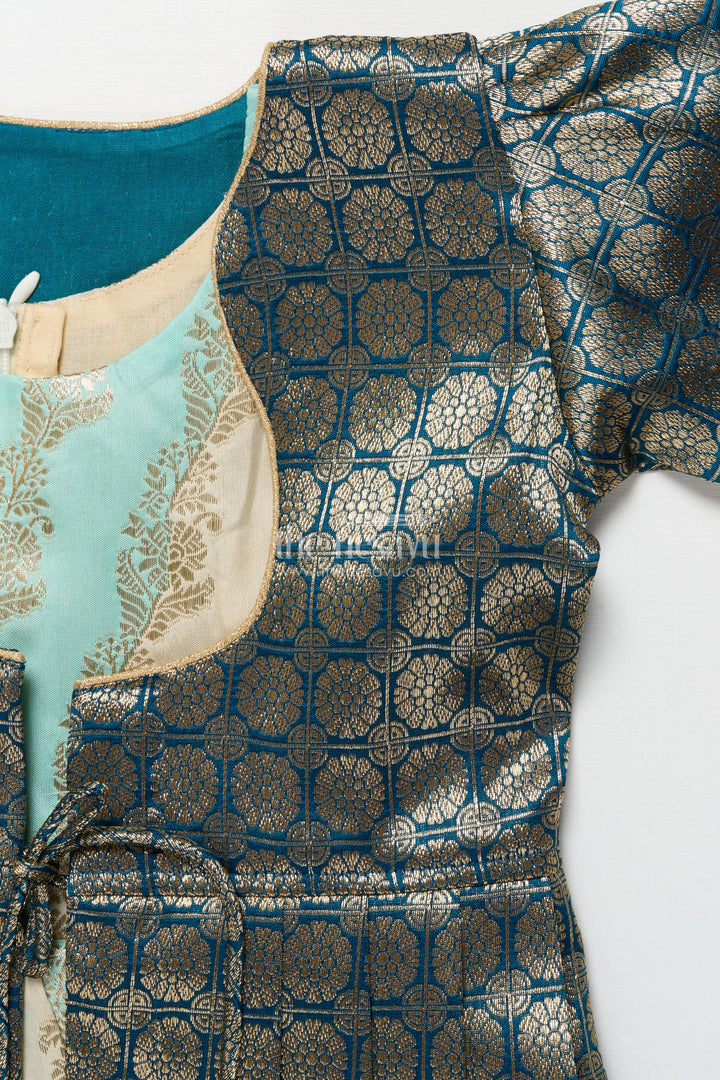 The Nesavu Pattu Pavadai Baby Girl Pattu Pavadai for Naming Ceremony and Traditional Functions Nesavu Nesavu baby girl pattu pavadai semi Banaras silk jacket blouse naming ceremony