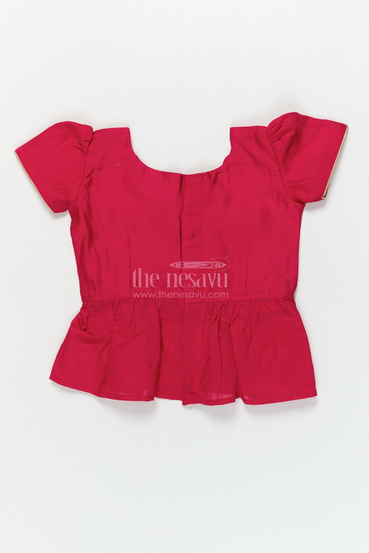 The Nesavu Pattu Pavadai Baby Girl Pattu Pavadai for Naming Ceremony and Traditional Occasions Nesavu Nesavu baby girl pattu pavadai for naming ceremonies and traditional milestone events