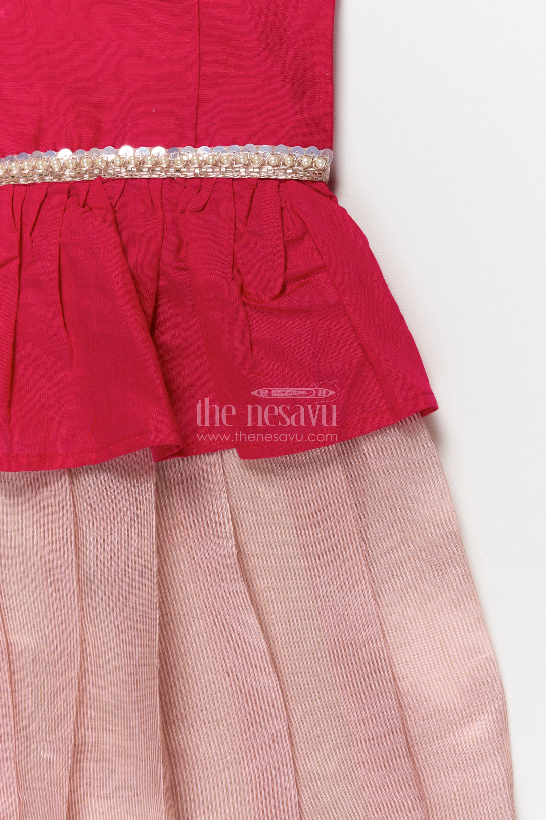 The Nesavu Pattu Pavadai Baby Girl Pattu Pavadai for Naming Ceremony and Traditional Occasions Nesavu Nesavu baby girl pattu pavadai for naming ceremonies and traditional milestone events