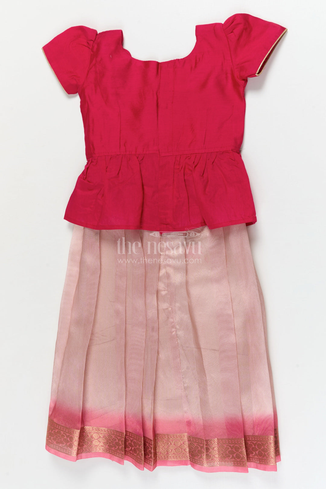 The Nesavu Pattu Pavadai Baby Girl Pattu Pavadai for Naming Ceremony and Traditional Occasions Nesavu Nesavu baby girl pattu pavadai for naming ceremonies and traditional milestone events