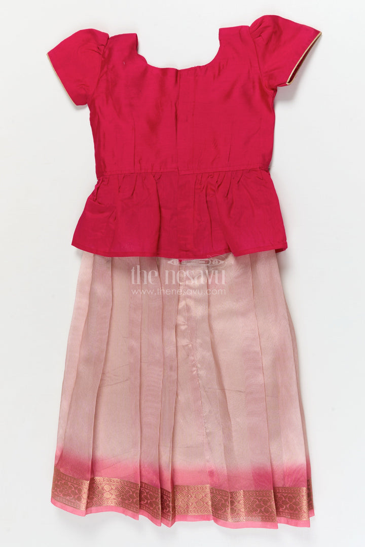 The Nesavu Pattu Pavadai Baby Girl Pattu Pavadai for Naming Ceremony and Traditional Occasions Nesavu Nesavu baby girl pattu pavadai for naming ceremonies and traditional milestone events