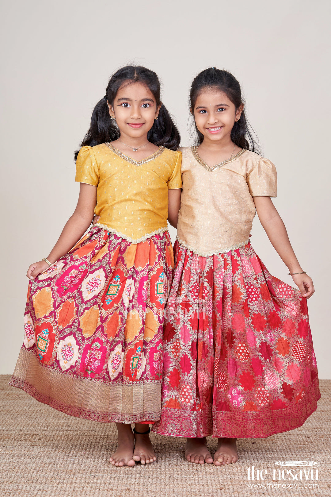 The Nesavu Pattu Pavadai Baby Girl Pattu Pavadai for Traditional Festivals and Naming Ceremony Nesavu Nesavu baby girl pattu pavadai banarasi silk naming ceremony festive occasions