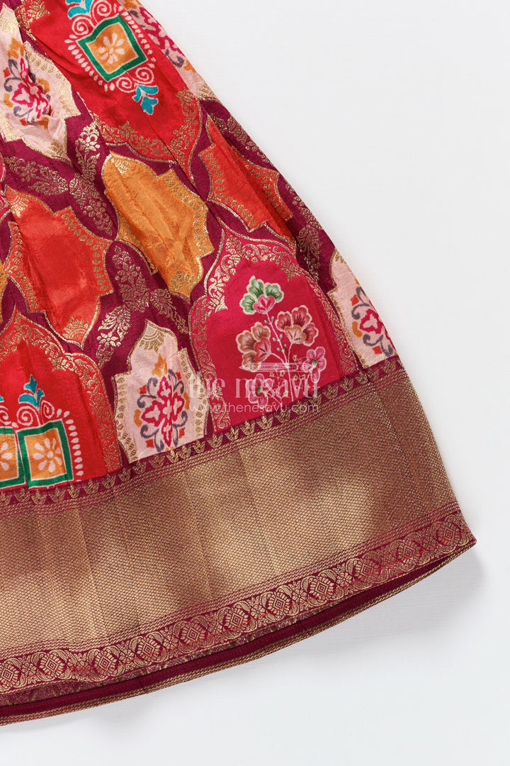 The Nesavu Pattu Pavadai Baby Girl Pattu Pavadai for Traditional Festivals and Naming Ceremony Nesavu Nesavu baby girl pattu pavadai banarasi silk naming ceremony festive occasions