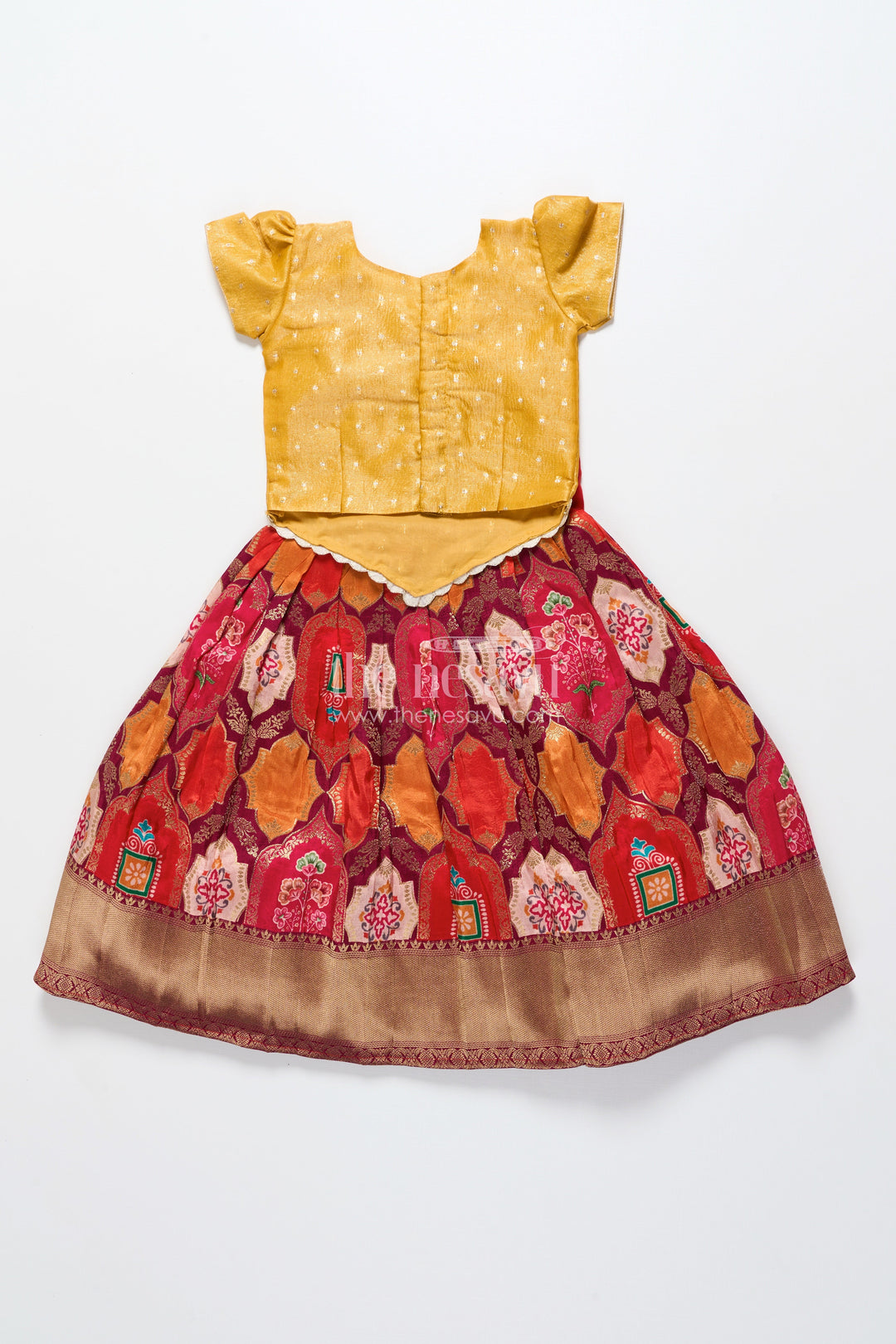 The Nesavu Pattu Pavadai Baby Girl Pattu Pavadai for Traditional Festivals and Naming Ceremony Nesavu Nesavu baby girl pattu pavadai banarasi silk naming ceremony festive occasions