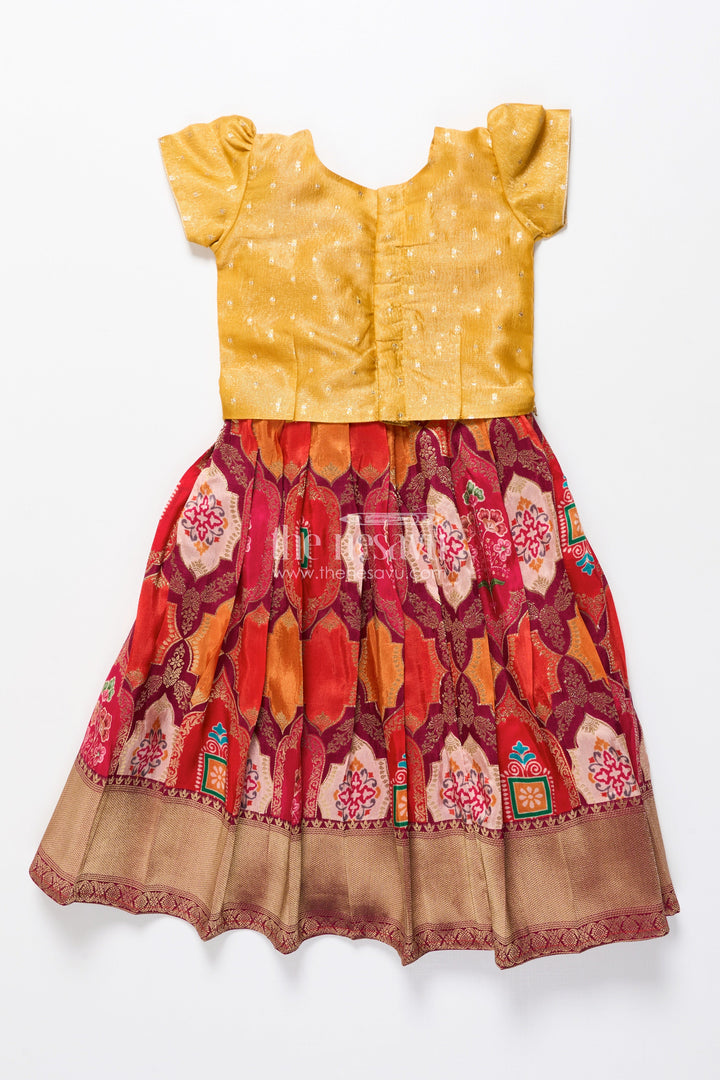 The Nesavu Pattu Pavadai Baby Girl Pattu Pavadai for Traditional Festivals and Naming Ceremony Nesavu Nesavu baby girl pattu pavadai banarasi silk naming ceremony festive occasions