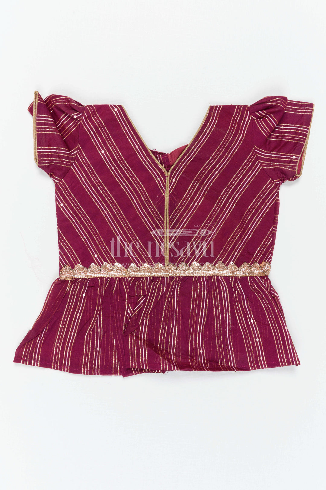The Nesavu Pattu Pavadai Baby Girl Pattu Pavadai for Traditional Functions and Festivals Nesavu Nesavu Baby Girl Pattu Pavadai Semi Banaras Tissue Silk With Big Border For Festive And Traditional Wear