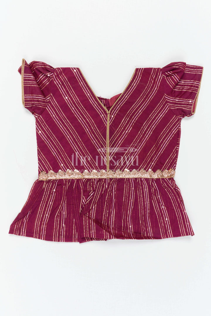 The Nesavu Pattu Pavadai Baby Girl Pattu Pavadai for Traditional Functions and Festivals Nesavu Nesavu Baby Girl Pattu Pavadai Semi Banaras Tissue Silk With Big Border For Festive And Traditional Wear