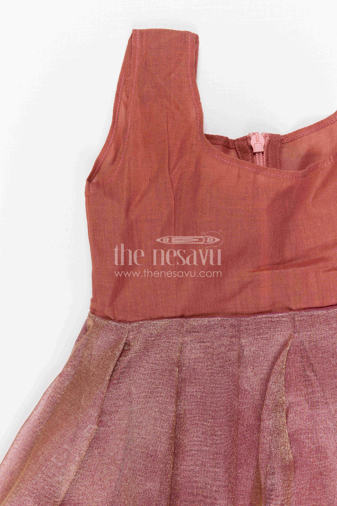 The Nesavu Pattu Pavadai Baby Girl Pattu Pavadai for Traditional Functions and Festivals Nesavu Nesavu Baby Girl Pattu Pavadai Semi Banaras Tissue Silk With Big Border For Festive And Traditional Wear