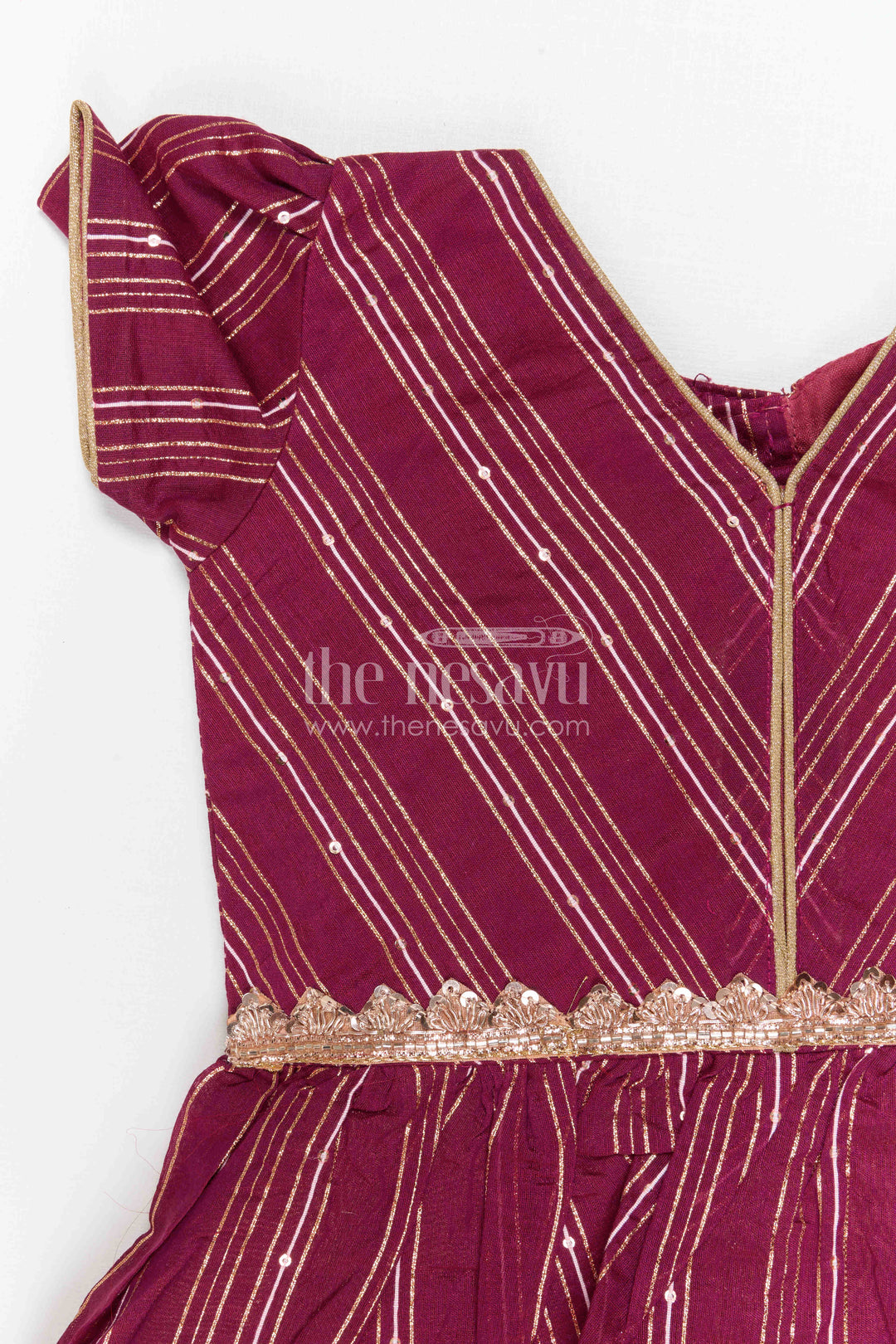 The Nesavu Pattu Pavadai Baby Girl Pattu Pavadai for Traditional Functions and Festivals Nesavu Nesavu Baby Girl Pattu Pavadai Semi Banaras Tissue Silk With Big Border For Festive And Traditional Wear