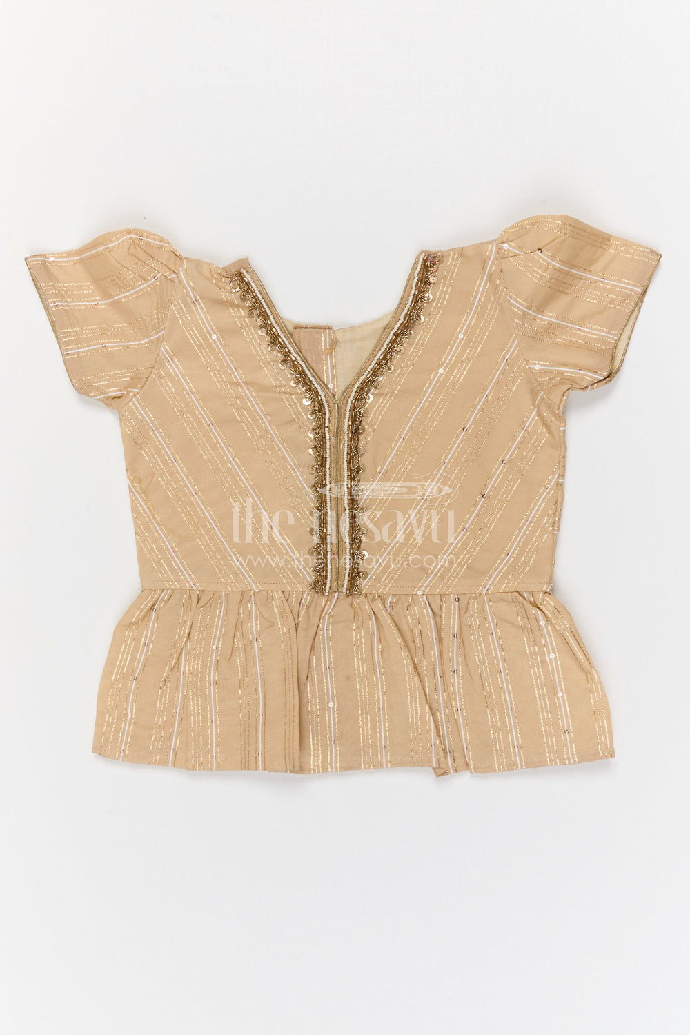 The Nesavu Pattu Pavadai Baby Girl Pattu Pavadai for Wedding and Festival Celebrations Nesavu 18 (2Y) / Red / Banarasi GPP372B-18 Nesavu baby girl pattu pavadai for weddings and festivals with Banaras art silk zari border