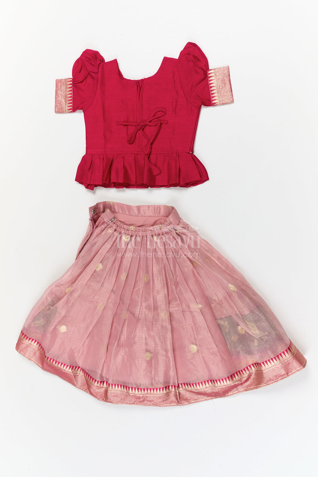 The Nesavu Pattu Pavadai Baby Girl Pattu Pavadai for Weddings and Festive Photoshoots Nesavu Nesavu baby girl pattu pavadai for weddings and birthday photoshoots with embroidered blouse