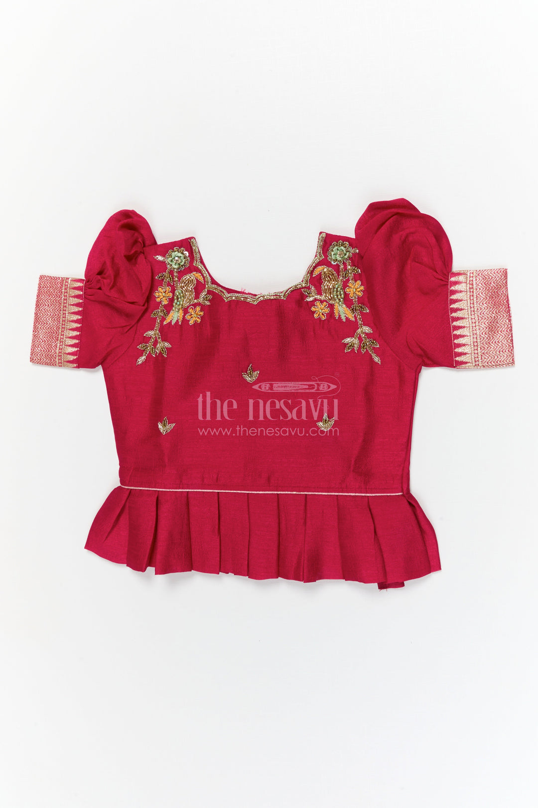 The Nesavu Pattu Pavadai Baby Girl Pattu Pavadai for Weddings and Festive Photoshoots Nesavu Nesavu baby girl pattu pavadai for weddings and birthday photoshoots with embroidered blouse