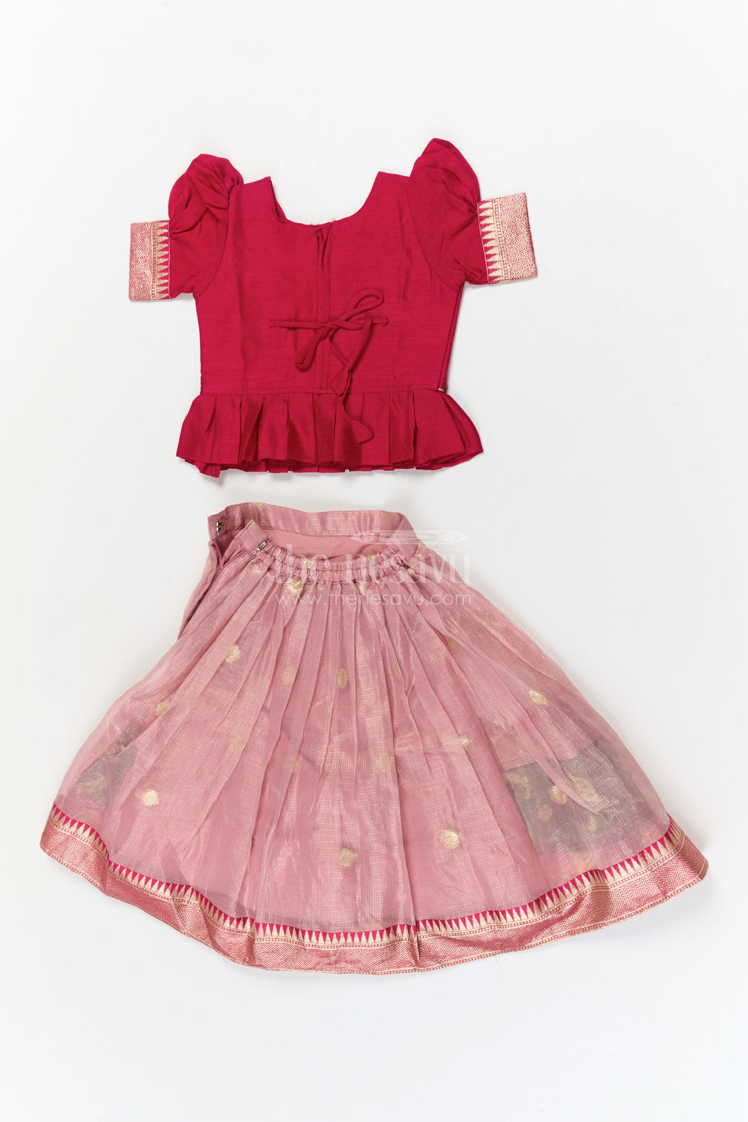 The Nesavu Pattu Pavadai Baby Girl Pattu Pavadai for Weddings and Festive Photoshoots Nesavu Nesavu baby girl pattu pavadai for weddings and birthday photoshoots with embroidered blouse
