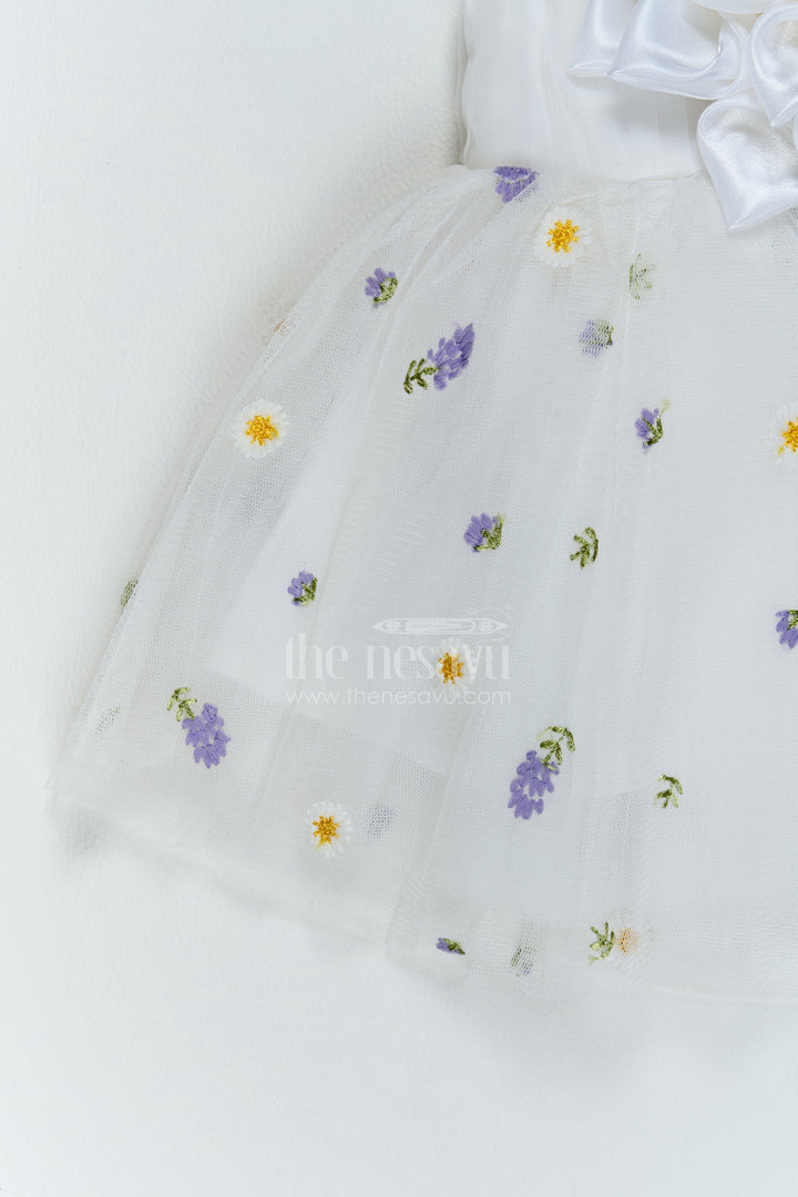 The Nesavu Girls Fancy Party Frock Baby Girl Polka Dot Frock for First Birthday and Cake Cutting Nesavu Nesavu Baby Girl Polka Dot Organza Frock For First Birthday Cake Cutting And Milestone Photoshoots