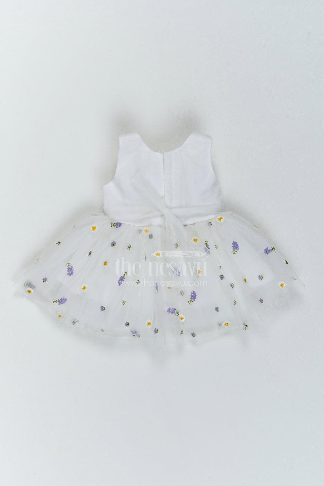 The Nesavu Girls Fancy Party Frock Baby Girl Polka Dot Frock for First Birthday and Cake Cutting Nesavu Nesavu Baby Girl Polka Dot Organza Frock For First Birthday Cake Cutting And Milestone Photoshoots
