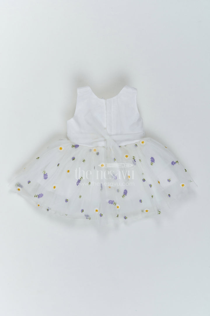 The Nesavu Girls Fancy Party Frock Baby Girl Polka Dot Frock for First Birthday and Cake Cutting Nesavu Nesavu Baby Girl Polka Dot Organza Frock For First Birthday Cake Cutting And Milestone Photoshoots