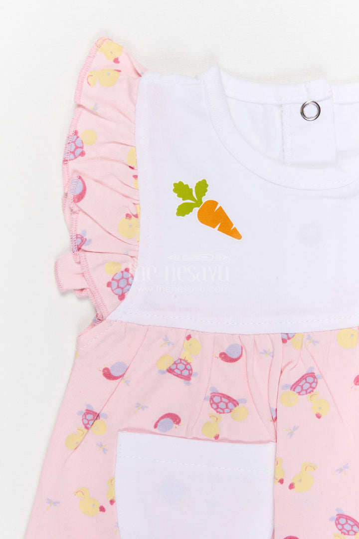 The Nesavu Baby Casual Sets Baby Girl Printed Cotton Set for Daycare and Daily Wear Nesavu Nesavu Baby Girl Cotton Jersey Printed Set With Leggings For Daycare And Casual Outings