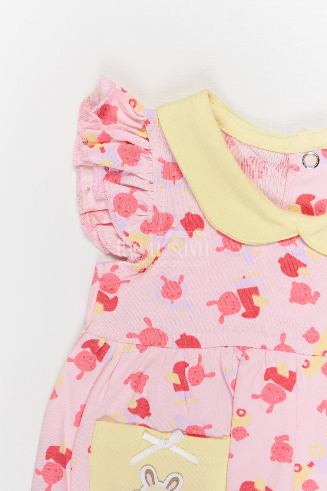 The Nesavu Baby Casual Sets Baby Girl Printed Cotton Set for Playdates and Outings Nesavu Nesavu Baby Girl Cotton Jersey Printed Set With Leggings For Playdates And Casual Outings