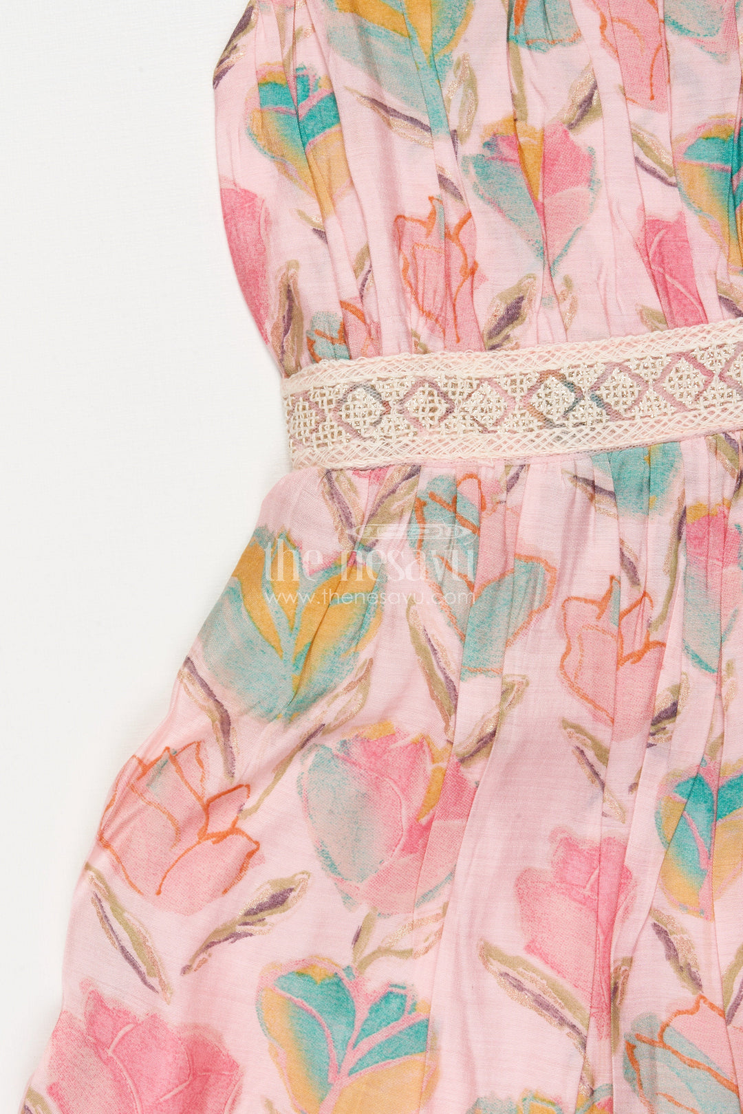 The Nesavu Girls Cotton Frock Baby Girl Printed Frock for Birthday Parties and Casual Celebrations Nesavu Nesavu baby girl floral printed frock in modal silk for birthday parties and special outings