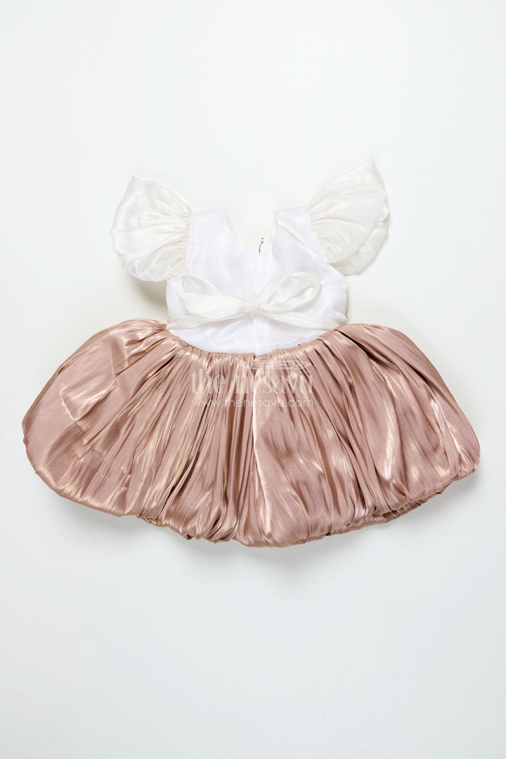 The Nesavu Girls Fancy Party Frock Baby Girl Satin Frock for Parties and Festive Evenings Nesavu Nesavu baby girl satin party frock bow birthdays elegant celebrations