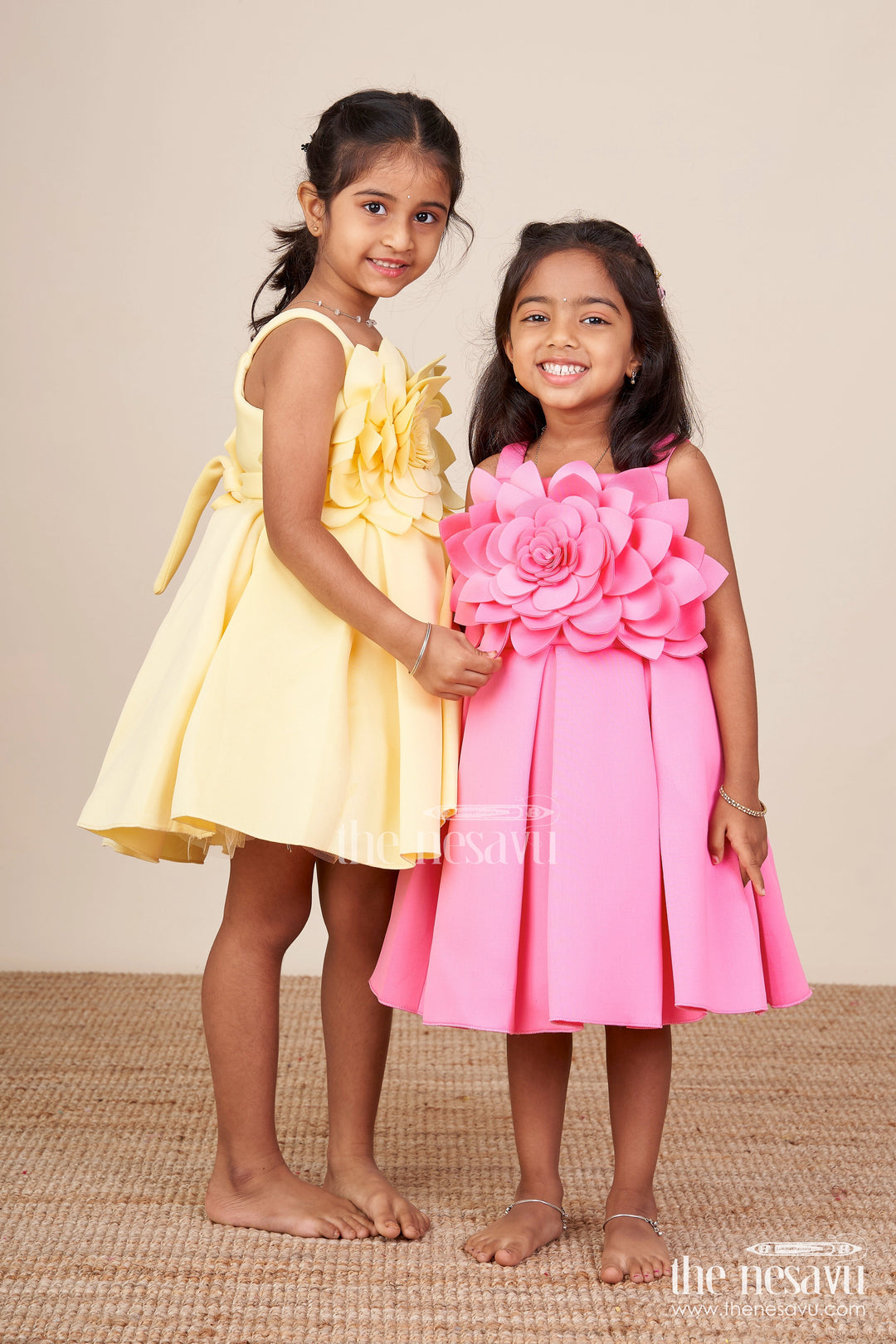 The Nesavu Girls Fancy Party Frock Baby Girl Scuba Frock for Birthday Parties and Playful Twirls Nesavu Nesavu baby girl scuba fabric frock  perfect birthdays parties everyday twirls