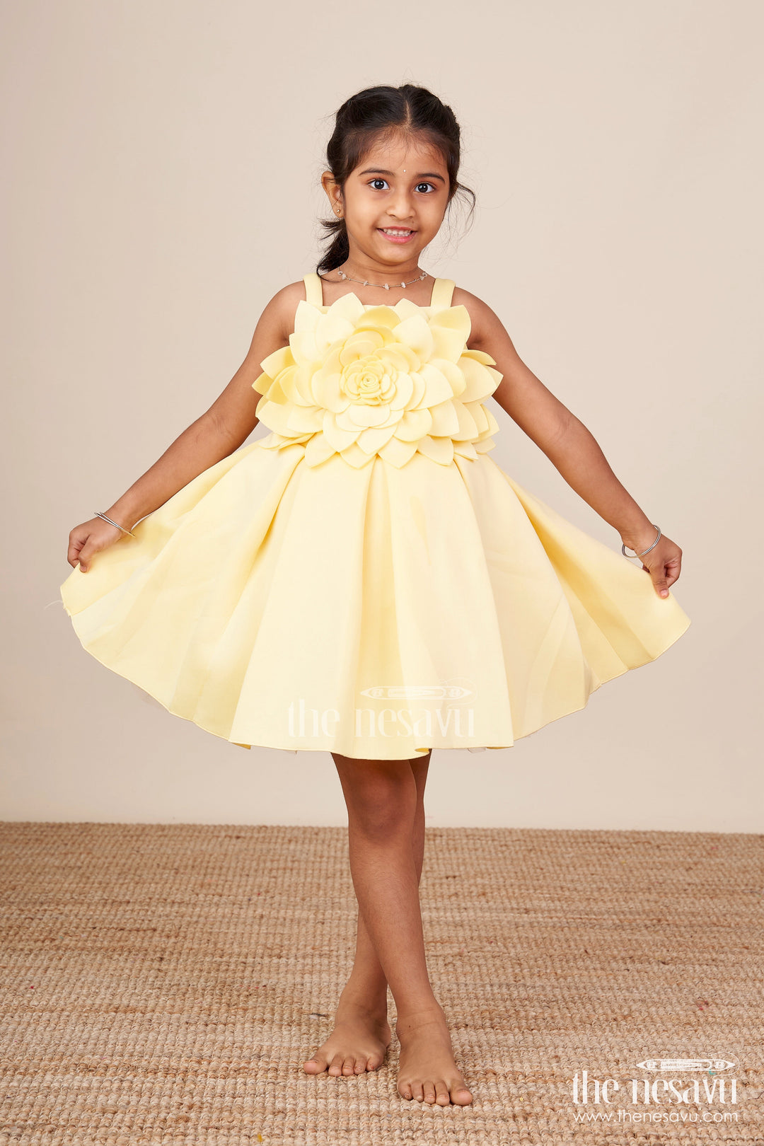 The Nesavu Girls Fancy Party Frock Baby Girl Scuba Frock for Birthday Parties and Playful Twirls Nesavu Nesavu baby girl scuba fabric frock  perfect birthdays parties everyday twirls