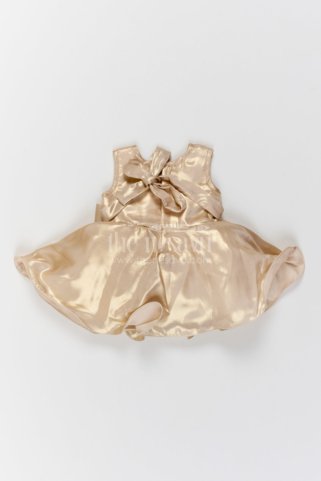 The Nesavu Girls Fancy Party Frock Baby Girl Sculpted Satin Frock for Receptions and Milestone Parties Nesavu Nesavu Baby Girl Sculpted Satin Frock For Receptions Milestone Parties And Elegant Family Celebrations