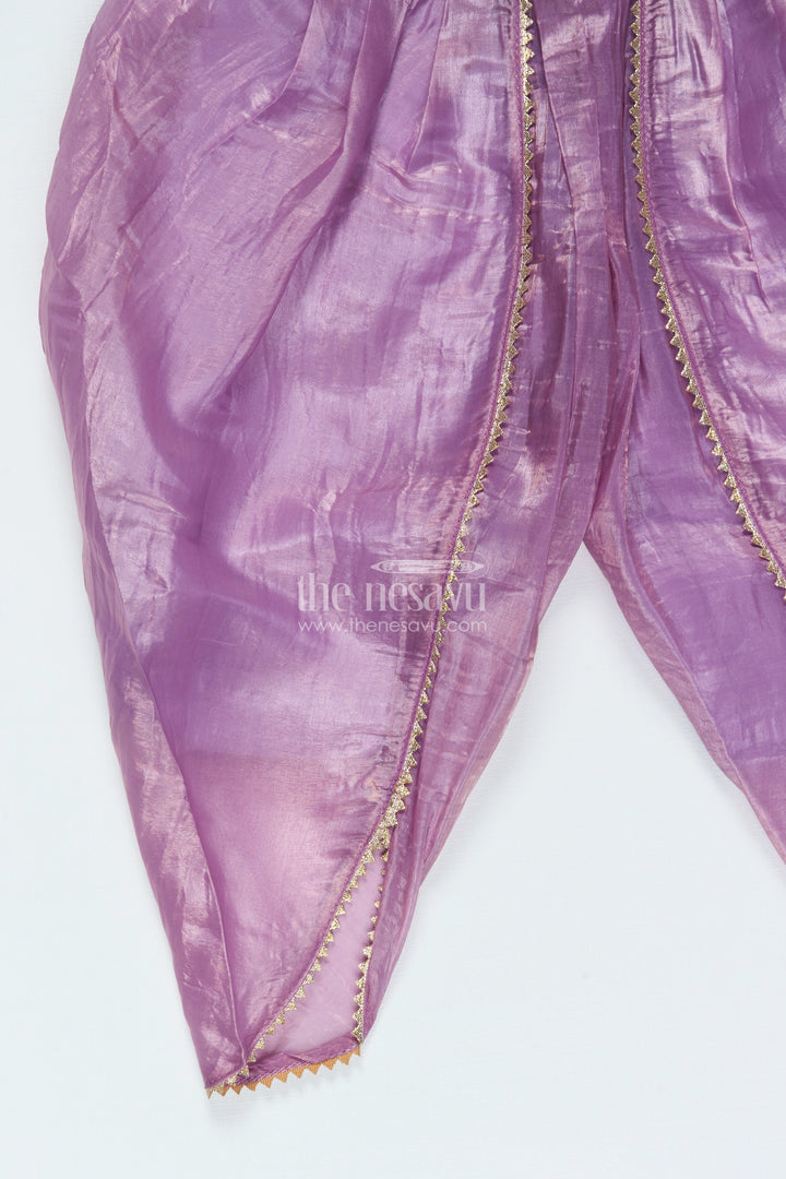 The Nesavu Girls Sharara / Plazo Set Baby Girl Sharara Set for Festive Weddings and Cultural Occasions Nesavu Nesavu baby girl sharara set mirror embroidery festive functions wedding wear