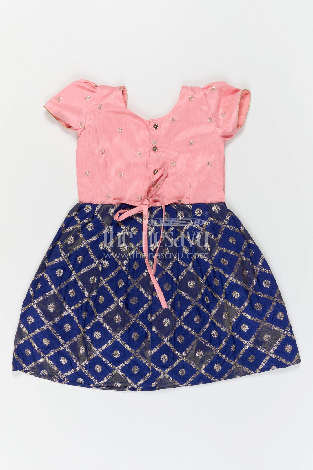 The Nesavu Silk Frock Baby Girl Silk Frock for Birthday Parties and Festive Outings Nesavu Nesavu Baby Girl Silk Frock With Banarasi Skirt For Birthdays And Festive Family Functions