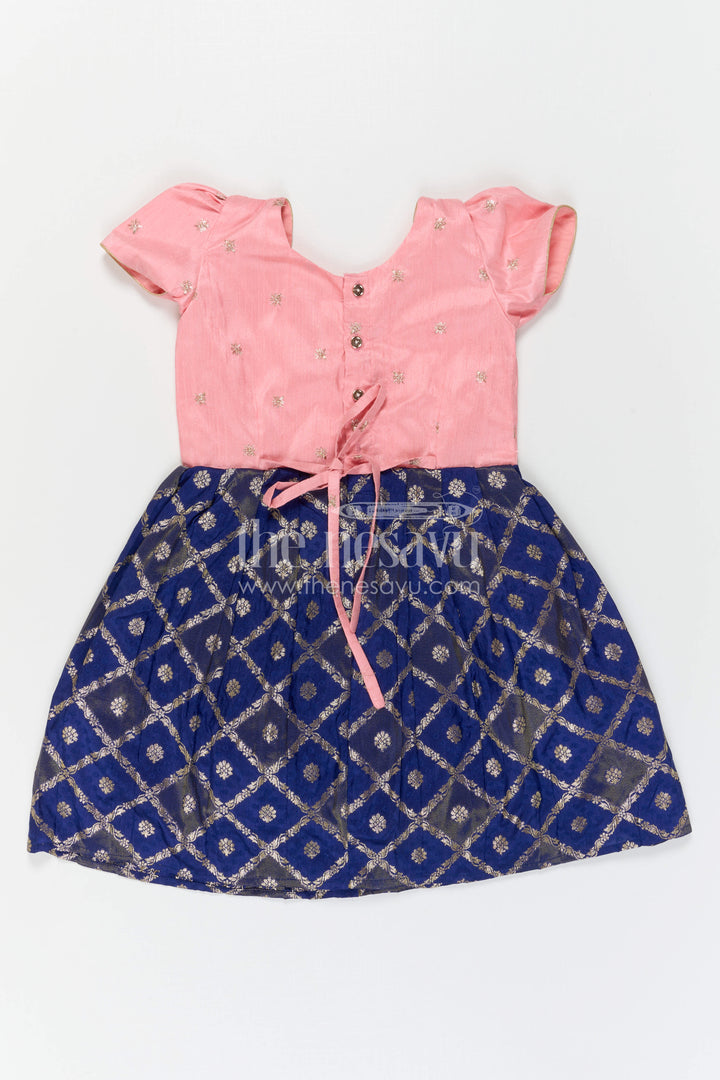 The Nesavu Silk Frock Baby Girl Silk Frock for Birthday Parties and Festive Outings Nesavu Nesavu Baby Girl Silk Frock With Banarasi Skirt For Birthdays And Festive Family Functions