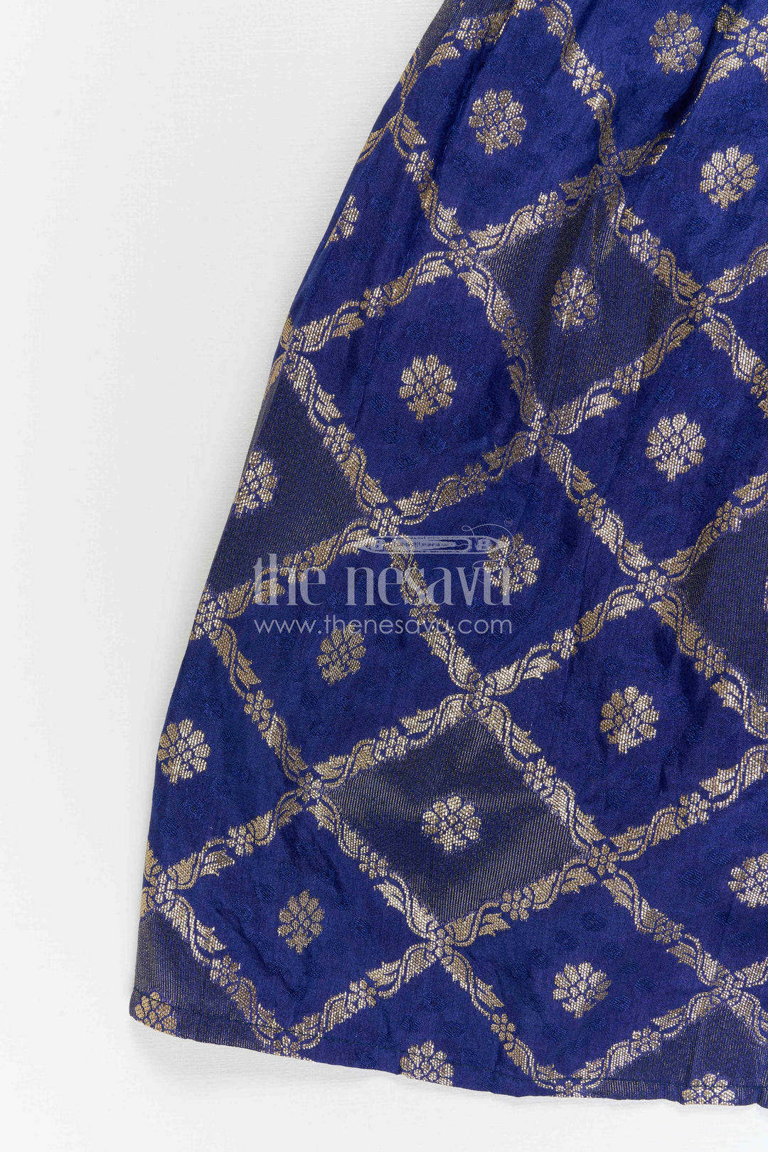 The Nesavu Silk Frock Baby Girl Silk Frock for Birthday Parties and Festive Outings Nesavu Nesavu Baby Girl Silk Frock With Banarasi Skirt For Birthdays And Festive Family Functions