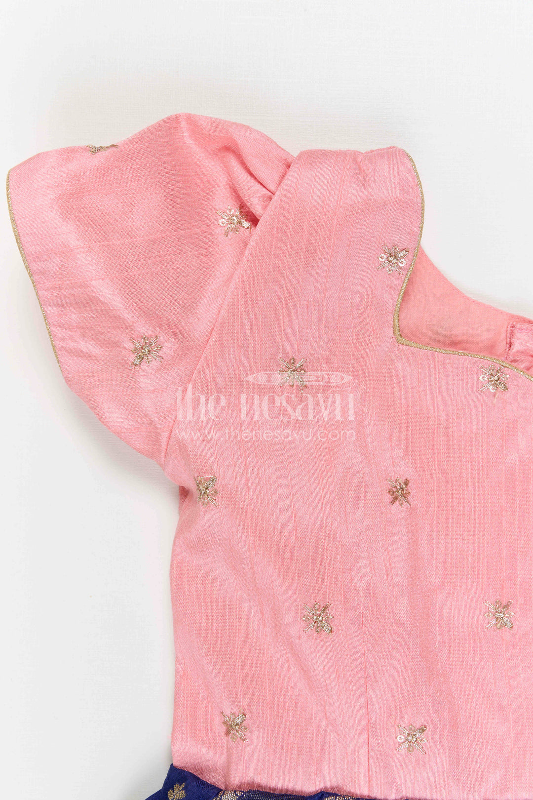 The Nesavu Silk Frock Baby Girl Silk Frock for Birthday Parties and Festive Outings Nesavu Nesavu Baby Girl Silk Frock With Banarasi Skirt For Birthdays And Festive Family Functions