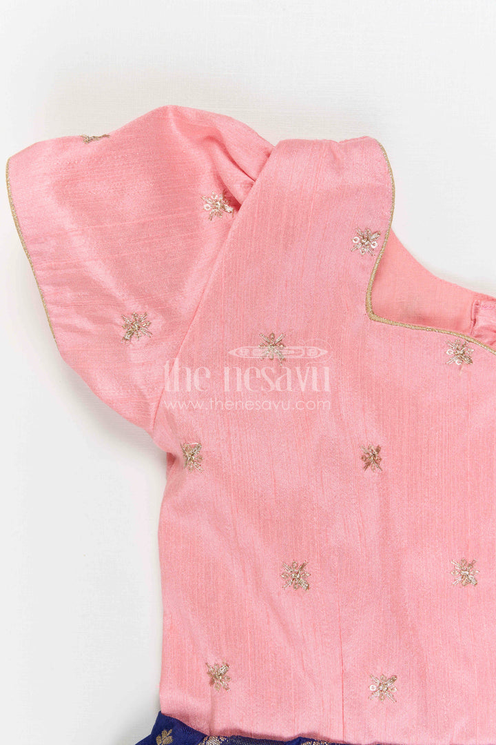 The Nesavu Silk Frock Baby Girl Silk Frock for Birthday Parties and Festive Outings Nesavu Nesavu Baby Girl Silk Frock With Banarasi Skirt For Birthdays And Festive Family Functions