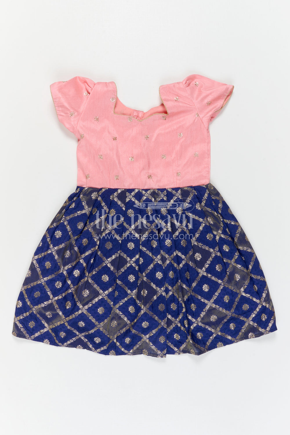 The Nesavu Silk Frock Baby Girl Silk Frock for Birthday Parties and Festive Outings Nesavu Nesavu Baby Girl Silk Frock With Banarasi Skirt For Birthdays And Festive Family Functions