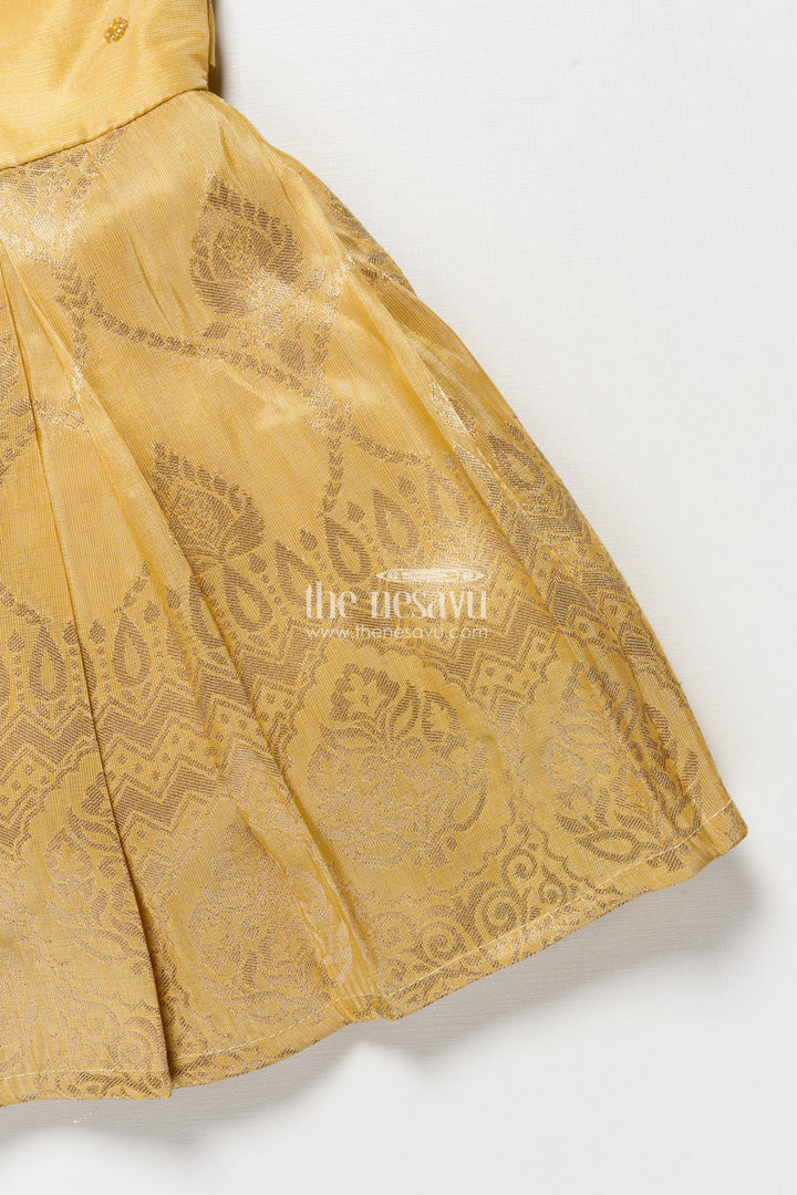 The Nesavu Silk Frock Baby Girl Silk Frock for Birthdays and Festive Occasions Nesavu Nesavu baby girl silk frock embroidery birthdays festive occasions