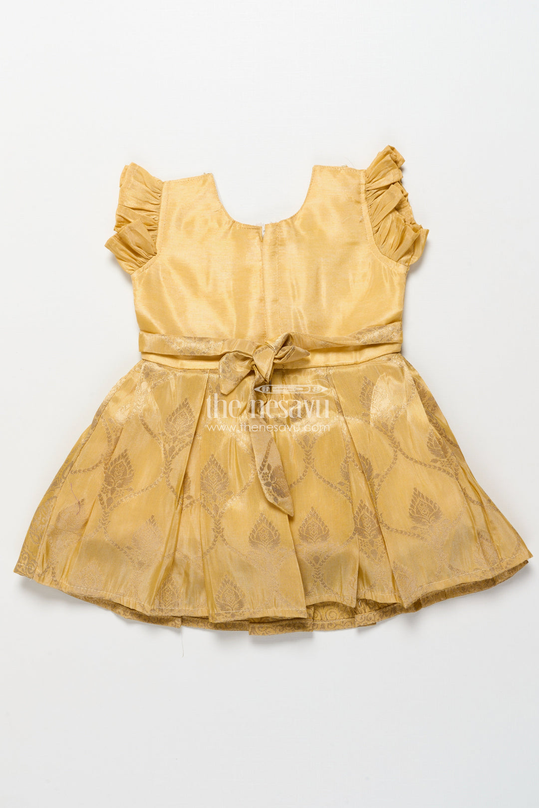 The Nesavu Silk Frock Baby Girl Silk Frock for Birthdays and Festive Occasions Nesavu Nesavu baby girl silk frock embroidery birthdays festive occasions