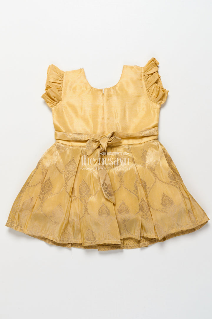 The Nesavu Silk Frock Baby Girl Silk Frock for Birthdays and Festive Occasions Nesavu Nesavu baby girl silk frock embroidery birthdays festive occasions