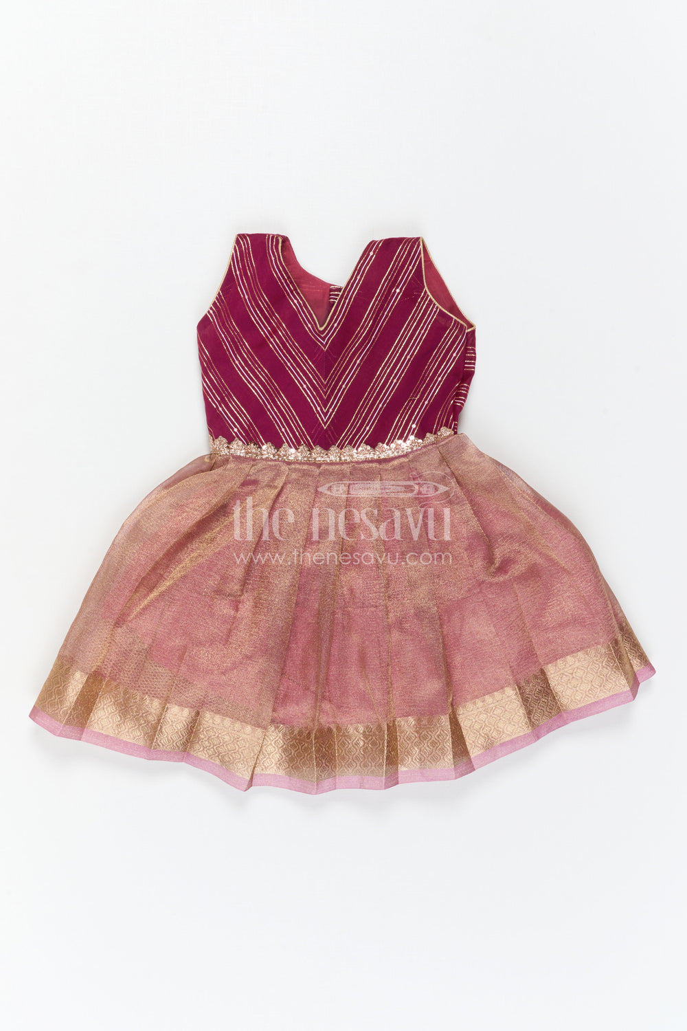 The Nesavu Silk Frock Baby Girl Silk Frock for Festive Birthday Celebrations Nesavu Nesavu Baby Girl Silk Frock With Zari Border For Festive Birthdays And Celebrations