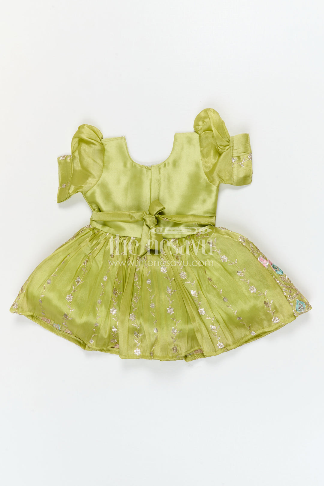 The Nesavu Silk Frock Baby Girl Silk Frock for Festive Celebrations and Family Functions Nesavu Nesavu baby girl silk frock for festive celebrations with tissue skirt design