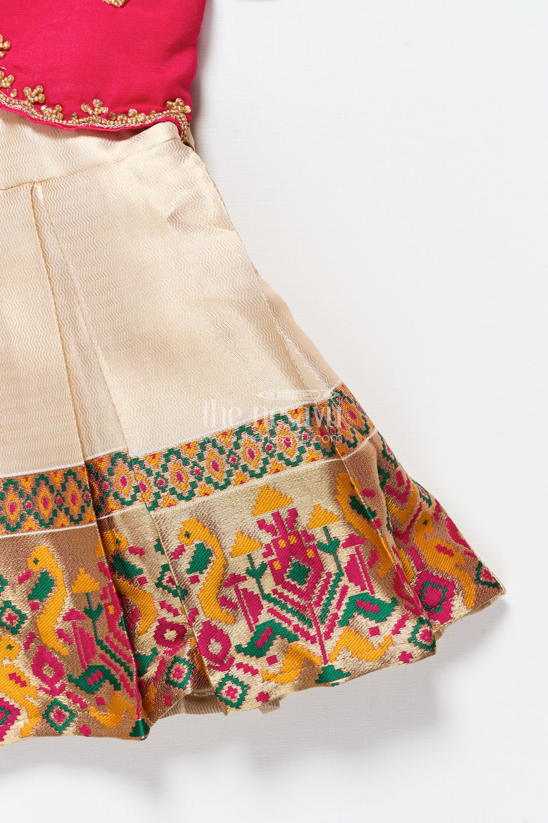 The Nesavu Silk Party Frock Baby Girl Silk Frock for Festive Events and Traditional Functions Nesavu Nesavu baby girl silk frock zari tissue skirt  ideal weddings traditional milestone events