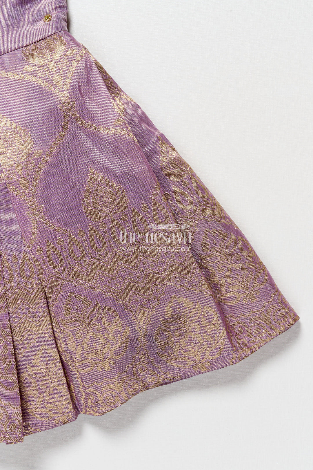 The Nesavu Silk Frock Baby Girl Silk Frock for Festive Functions and Family Celebrations Nesavu Nesavu baby girl silk frock embroidery festive functions family celebrations