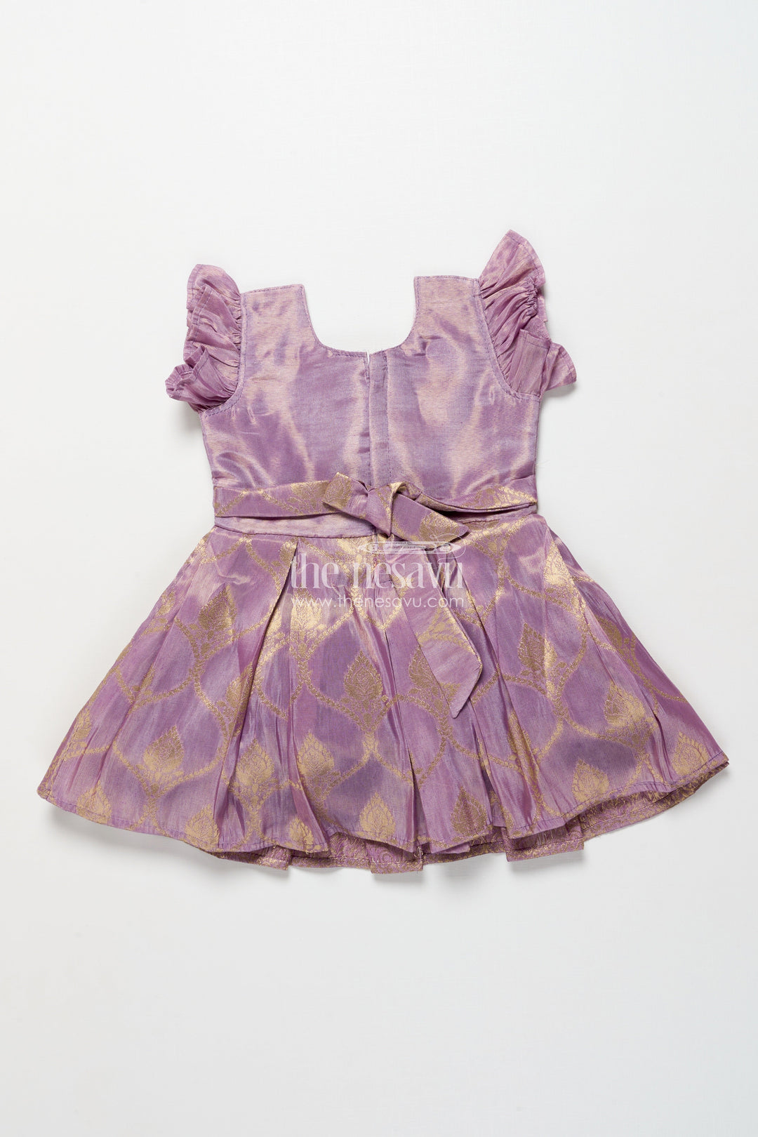 The Nesavu Silk Frock Baby Girl Silk Frock for Festive Functions and Family Celebrations Nesavu Nesavu baby girl silk frock embroidery festive functions family celebrations