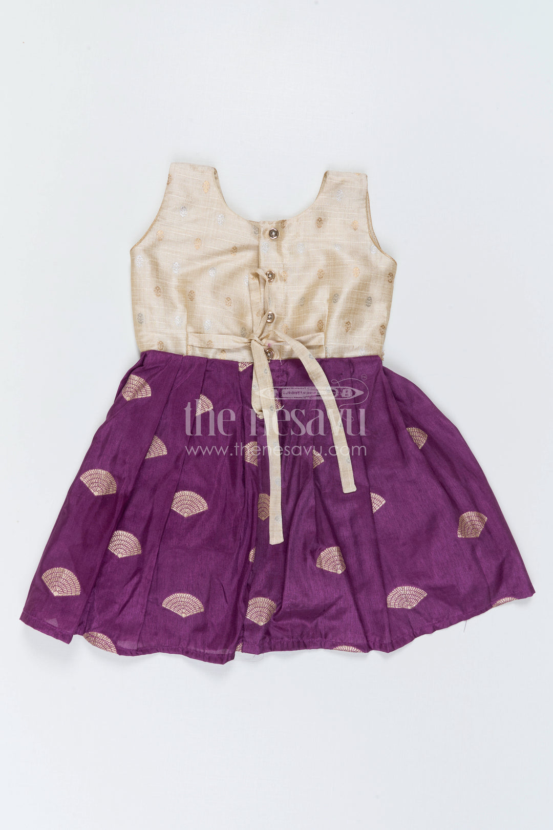 The Nesavu Silk Frock Baby Girl Silk Frock for Festive Parties and Family Functions Nesavu Nesavu Baby Girl Silk Frock With Purple Festive Skirt For Parties And Traditional Celebrations